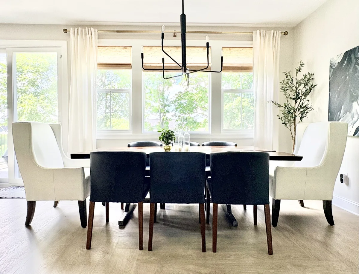 Styled living room detail